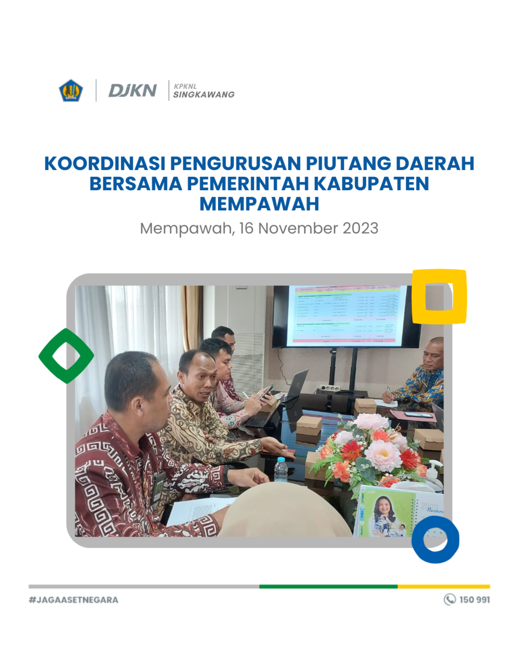 KPKNL Singkawang Koordinasi Pengelolaan dan Pengurusan Piutang Daerah di Pemkab Mempawah