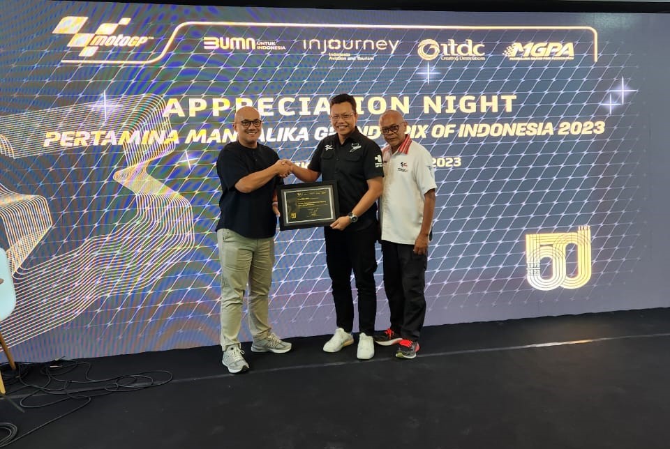 MGPA gelar "Appreciation Night Mandalika Grand Prix Of Indonesia 2023", KPKNL Mataram Hadir dan Dapatkan Penghargaan
