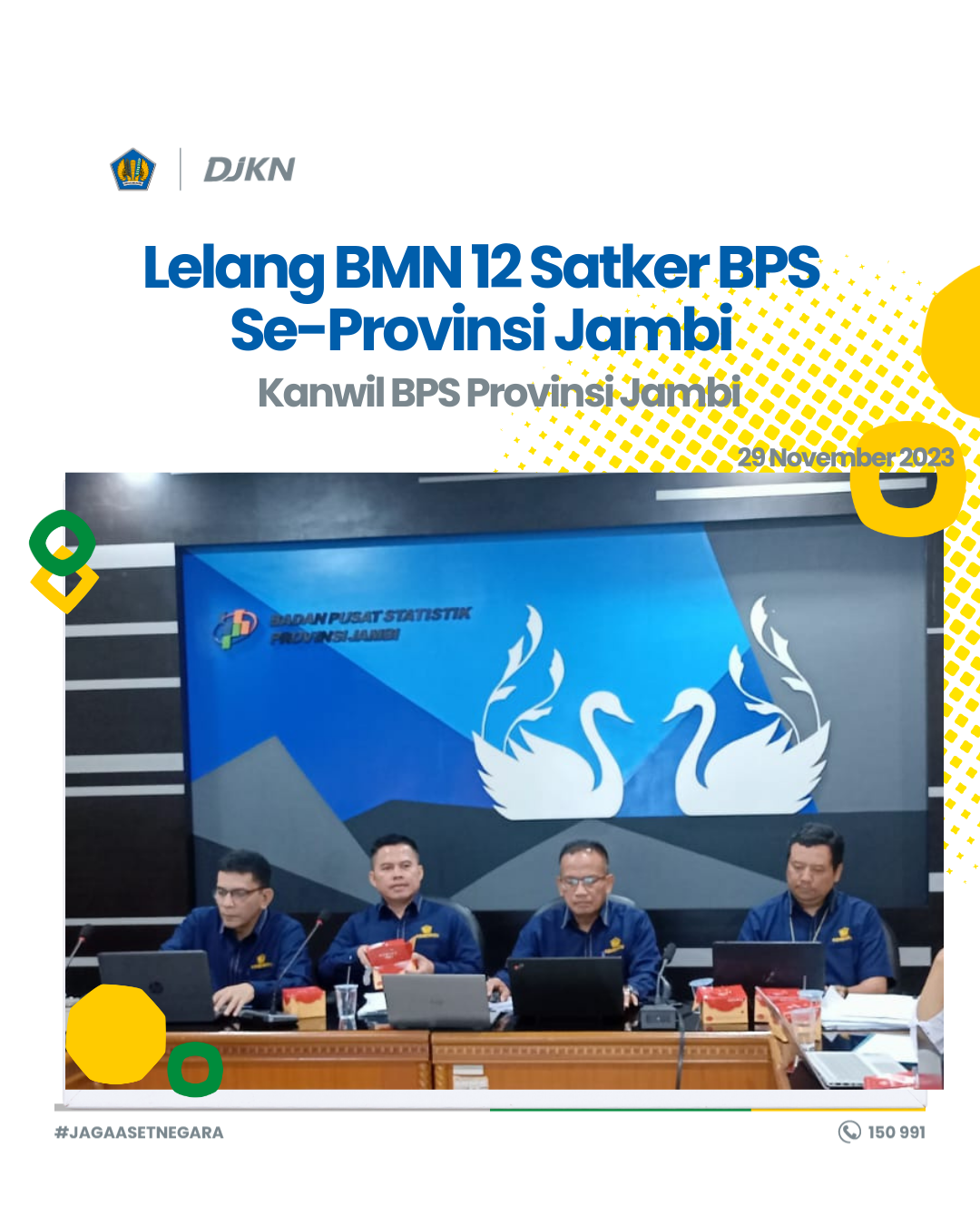 Lelang BMN 12 Satuan Kerja BPS Se Provinsi Jambi