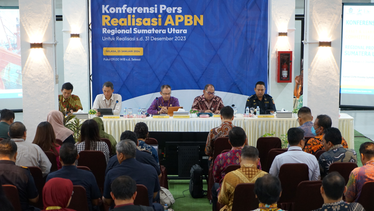 Konferensi Pers APBN Regional Sumatera Utara sampai dengan 31 Desember 2023