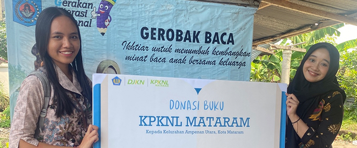 KPKNL Mataram Donasi Buku Lagi, Kali Ini Disalurkan ke Dua Kelurahan