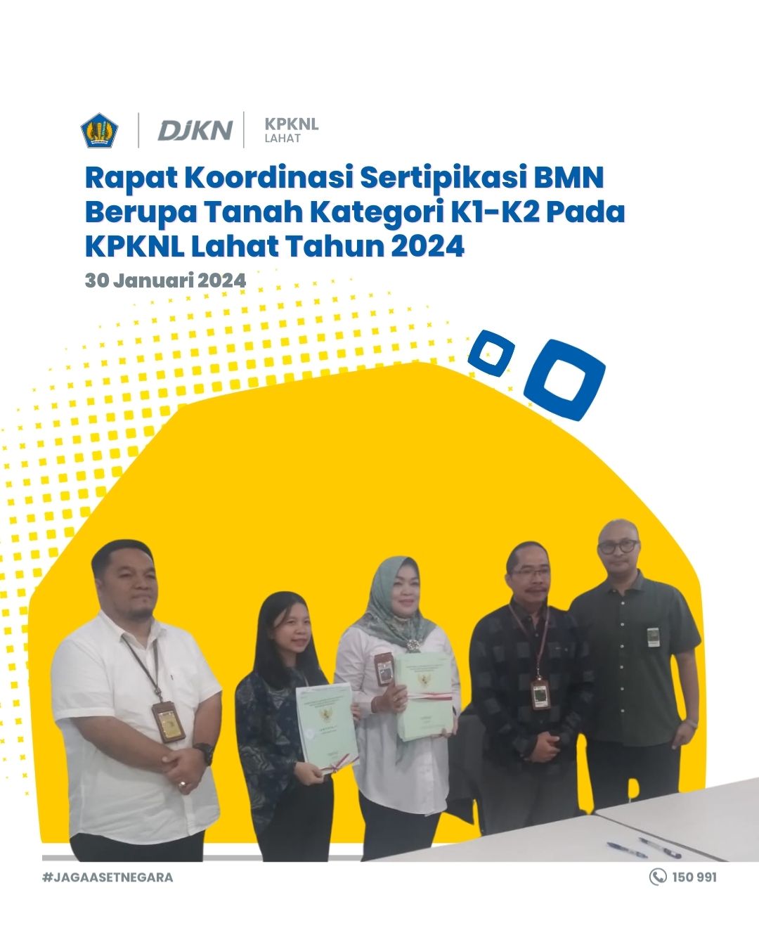Rapat Koordinasi Sertipikasi BMN Berupa Tanah Kategori K1-K2 Pada KPKNL Lahat