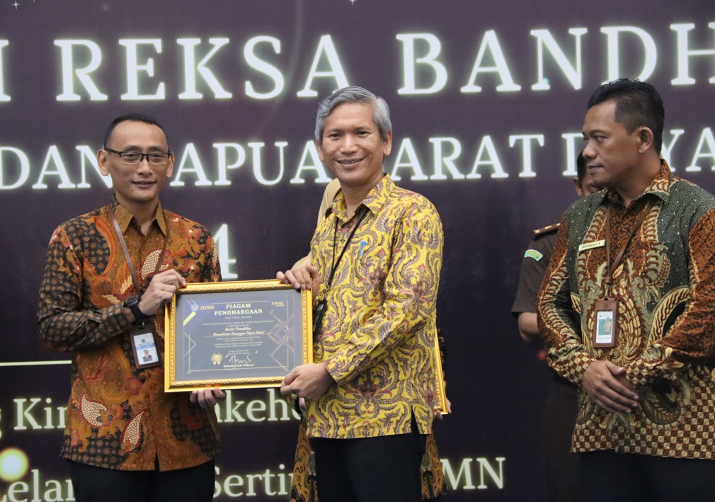 Penghargaan Anugerah Reksa Bandha KPKNL Sorong 2024