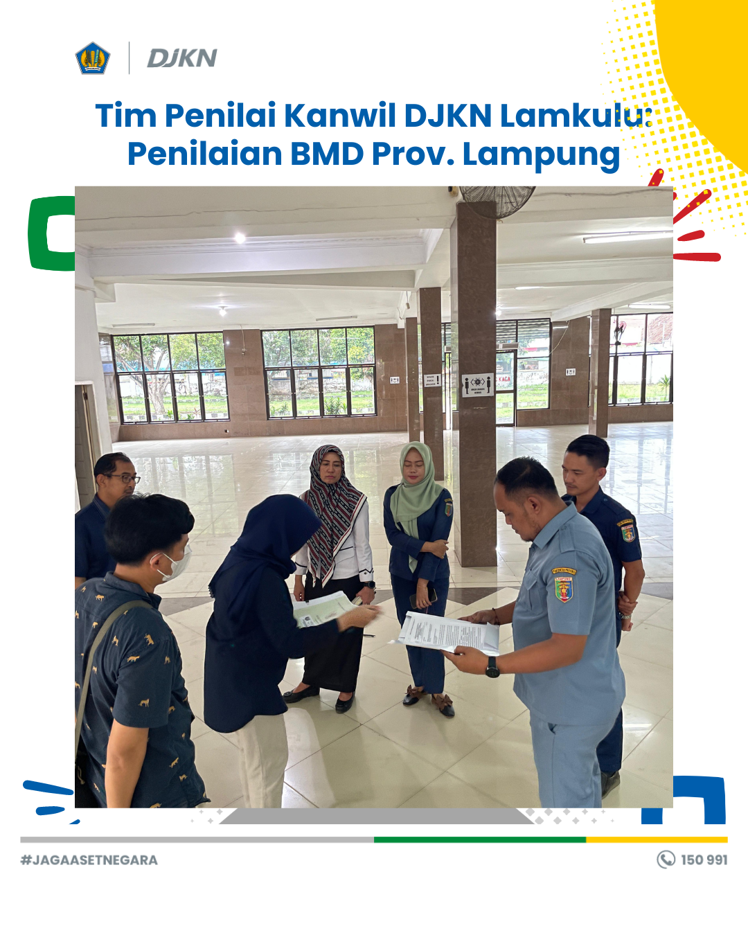 Tim Penilai Kanwil DJKN Lamkulu melakukan Penilaian BMD Provinsi Lampung