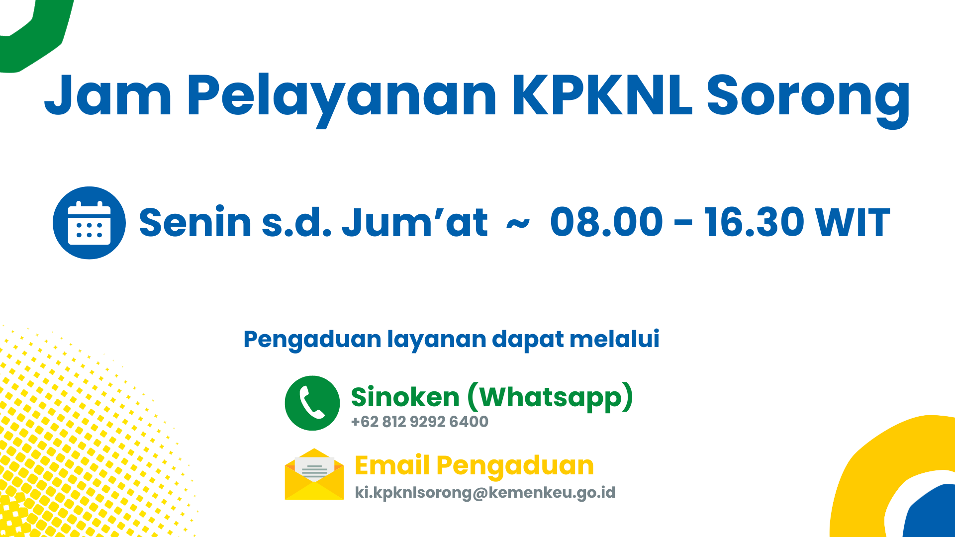 Jam Pelayanan KPKNL Sorong