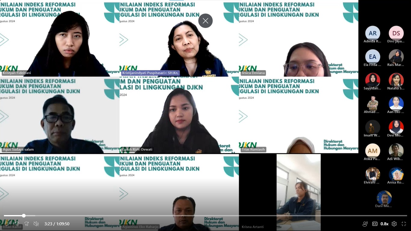 Direktorat Hukum dan Humas Gelar Rapat Penilaian Indeks Reformasi Hukum dan Penguatan Regulasi