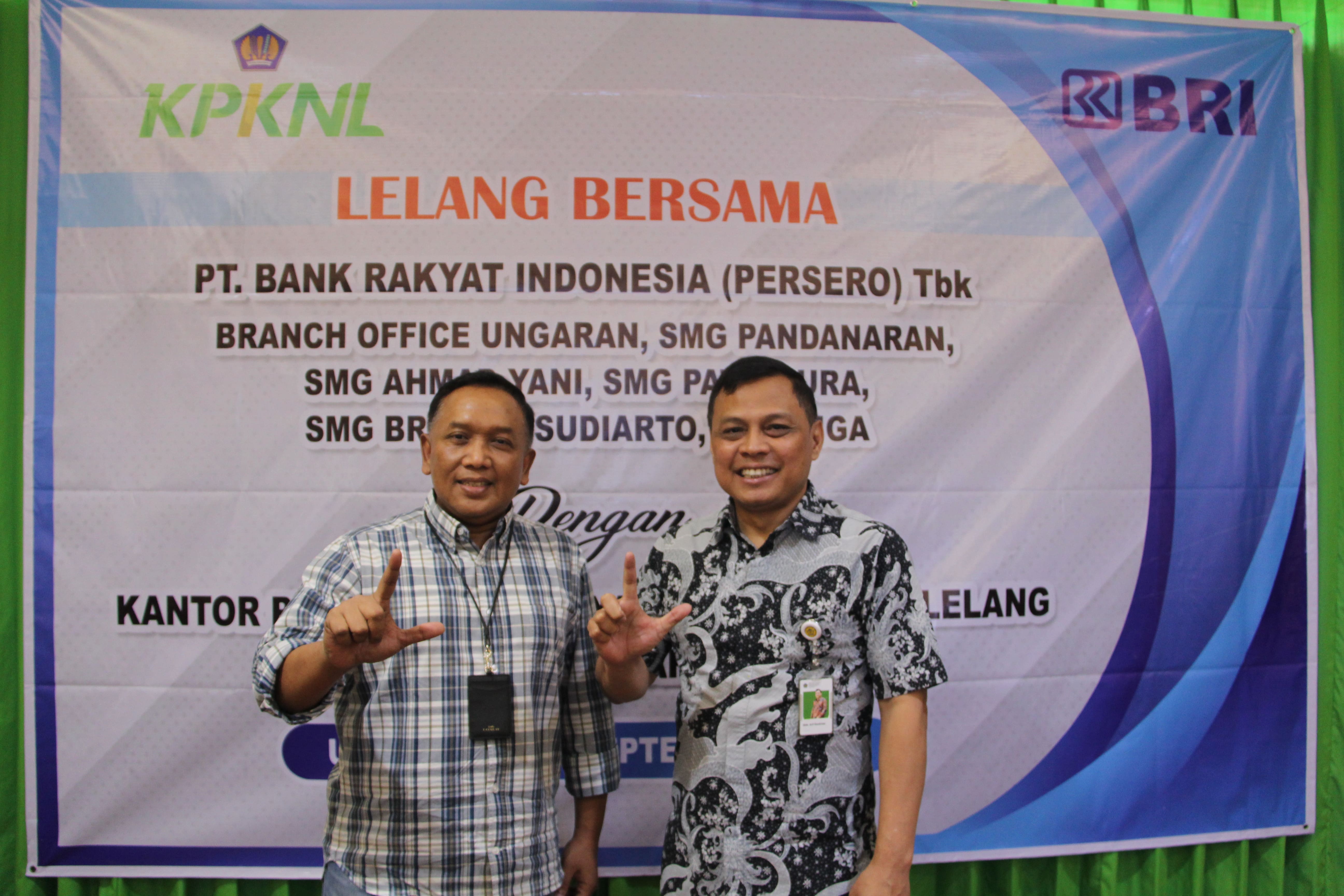 Tingkatkan Produktifitas Lelang, KPKNL Semarang Berkolaborasi Dengan BRI RO Semarang Gelar Lelang Bersama