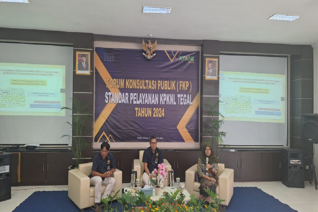 KPKNL Tegal mengadakan Kegiatan Forum Konsultasi Publik (FKP) 2024 Standar Pelayanan DJKN bersama pengguna layanan