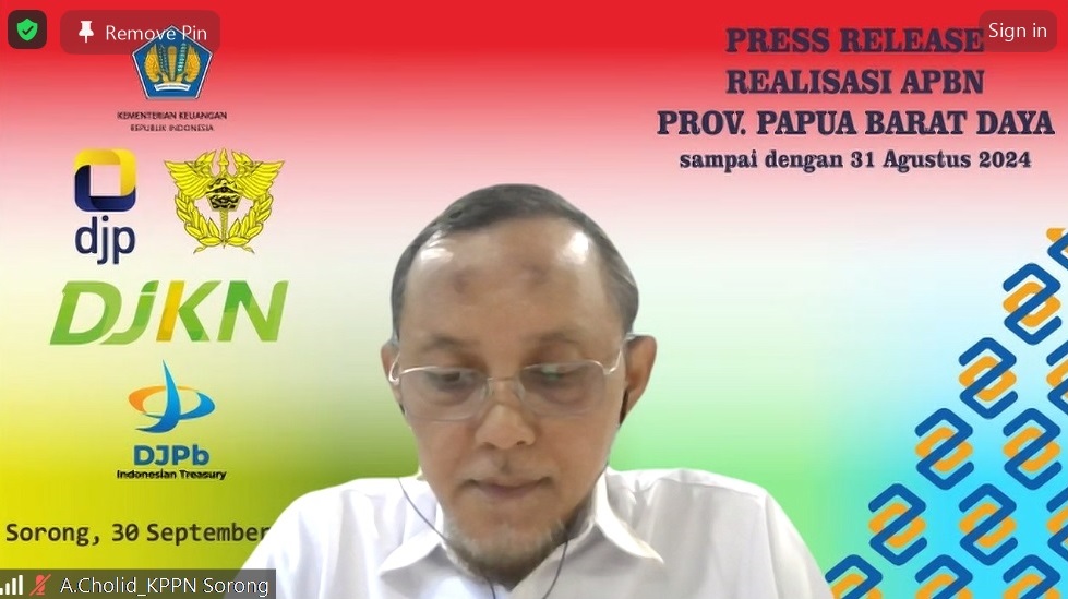 Siaran Pers: Realisasi APBN Provinsi Papua Barat Daya sampai dengan 30 September 2024