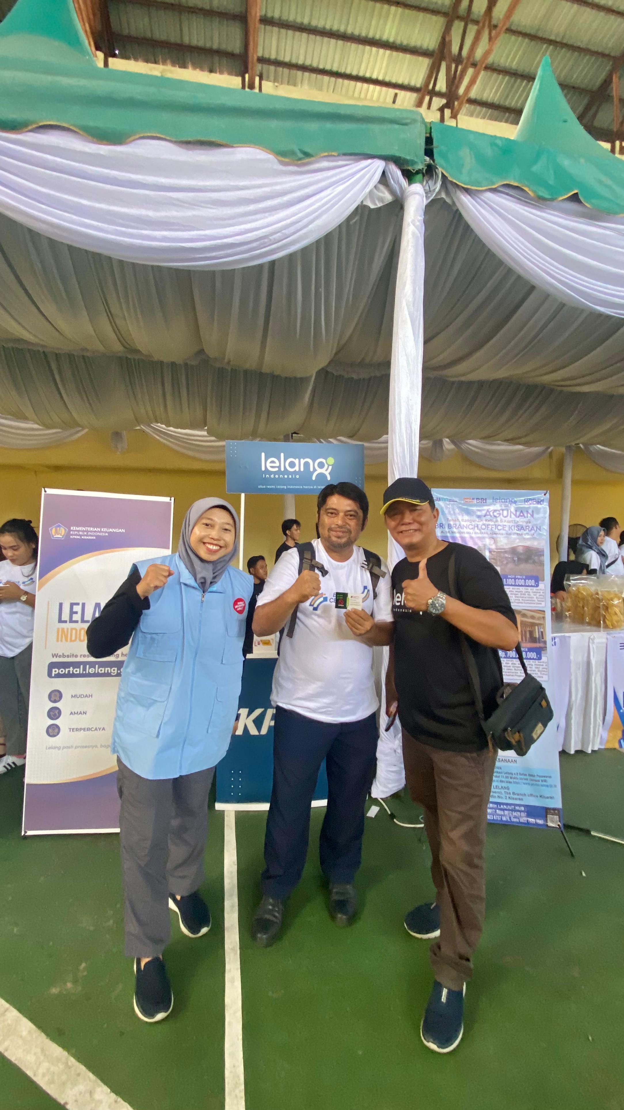 Edukasi Lelang  melalui Kegiatan Eksibisi Lelang dan Public Campaign Anti Gratifikasi pada Acara HUT BRI-Ke 129 di Kisaran