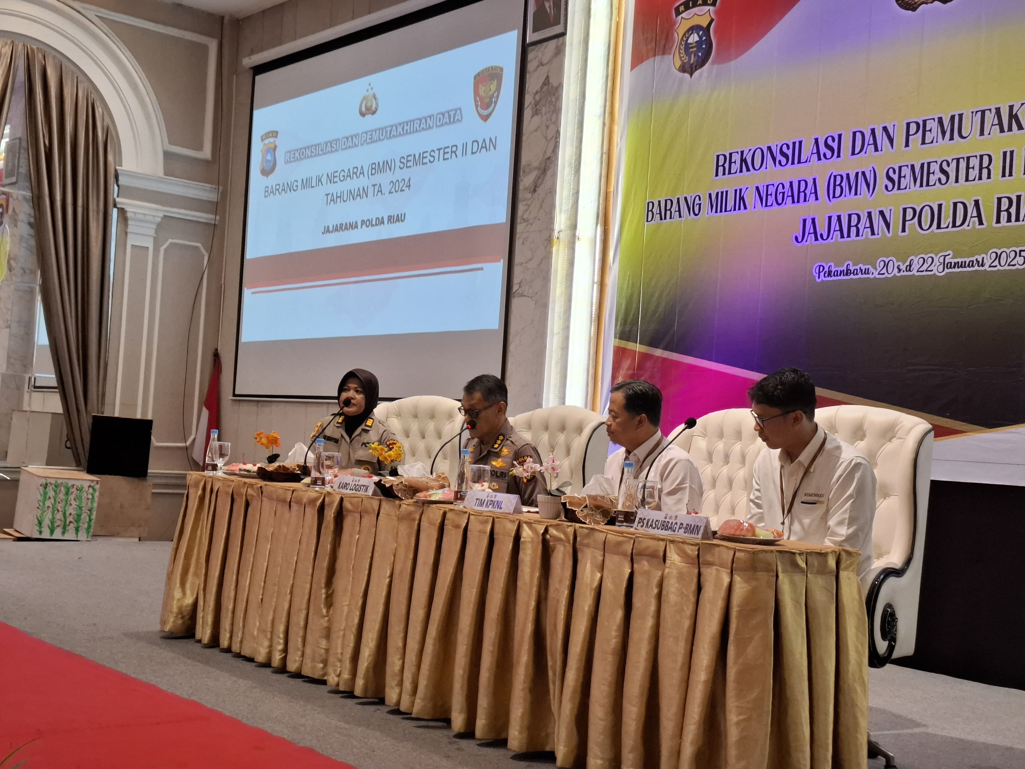 KPKNL Pekanbaru Jadi Narasumber Rekonsiliasi dan Pemutakhiran Data Barang Milik Negara Kepolisian Daerah Riau