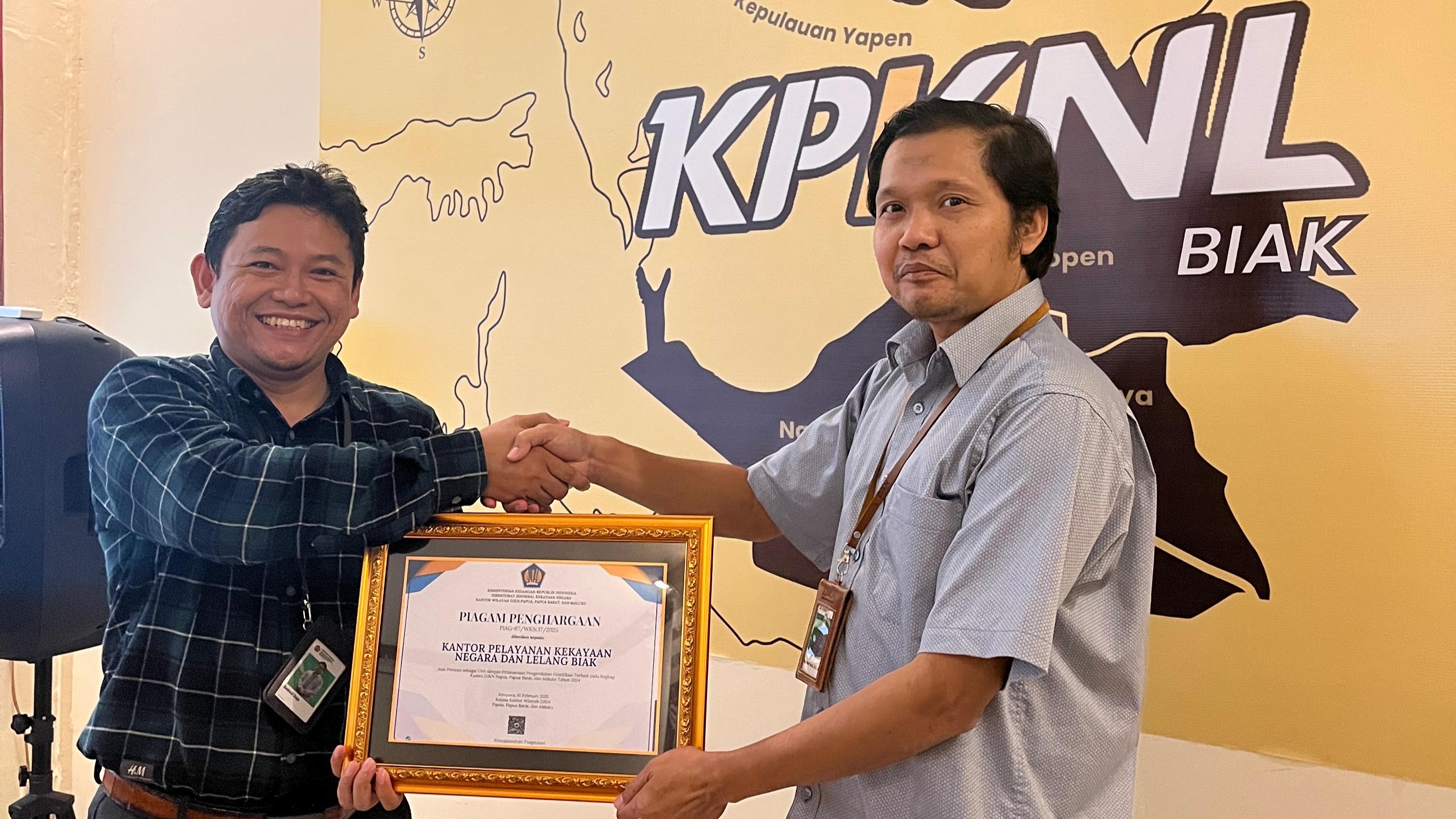 KPKNL Biak Raih 2 Penghargaan Sekaligus