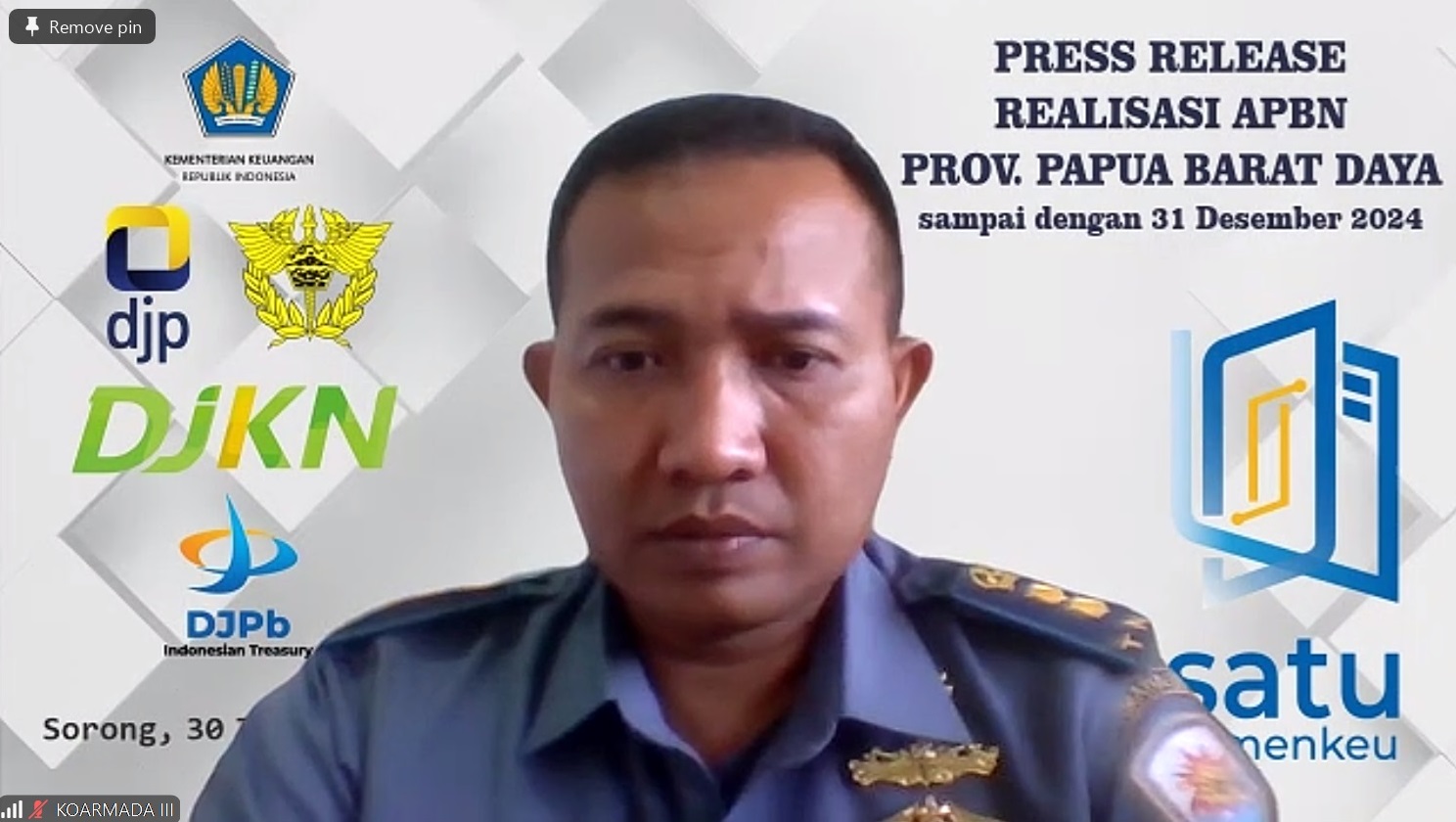 Siaran Pers: Realisasi APBN Provinsi Papua Barat Daya sampai dengan 31 Desember 2024