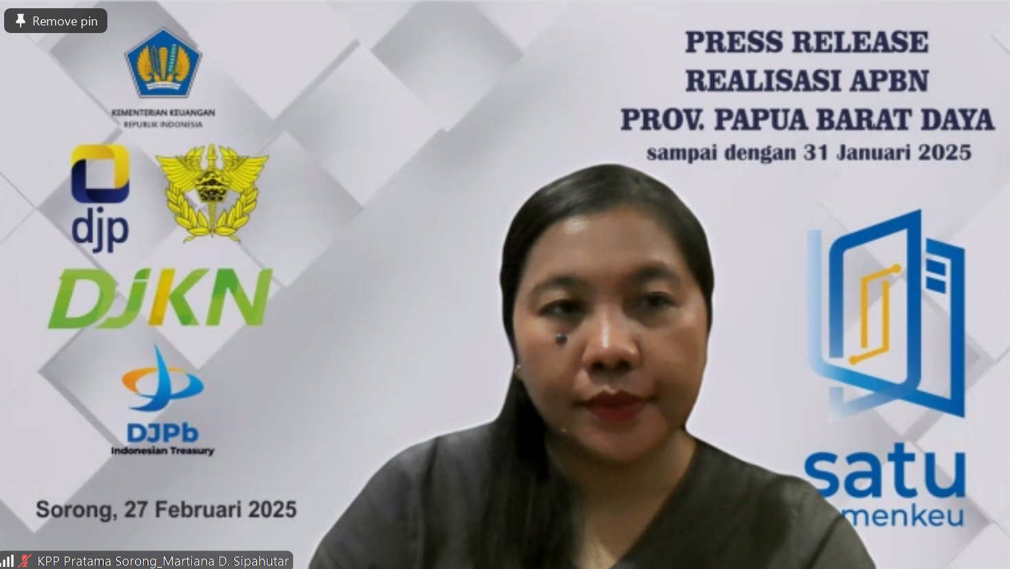 Siaran Pers: Realisasi APBN Provinsi Papua Barat Daya sampai dengan 31 Januari 2025