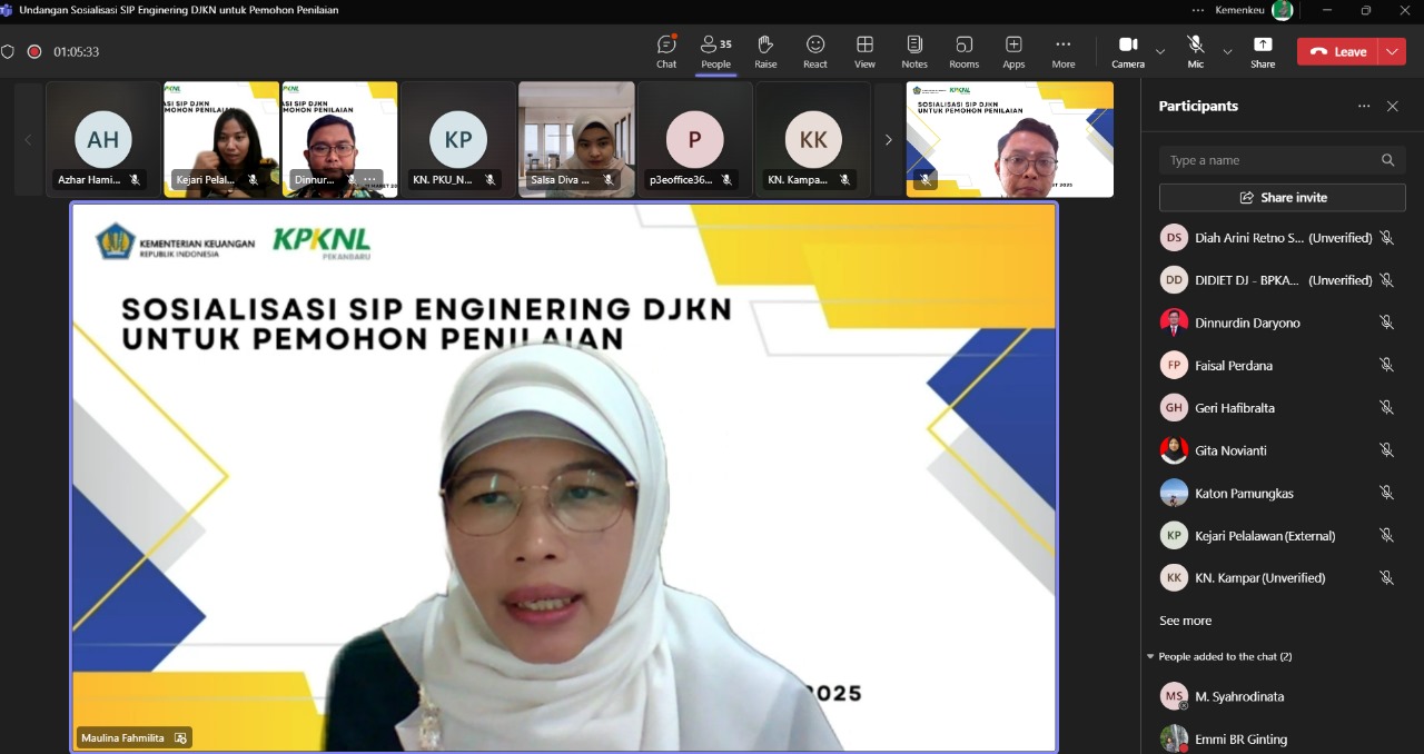 KPKNL Pekanbaru Gelar Sosialisasi Sistem Informasi Penilaian (SIP) Engineering DJKN untuk Permudah Pemohon Penilaian