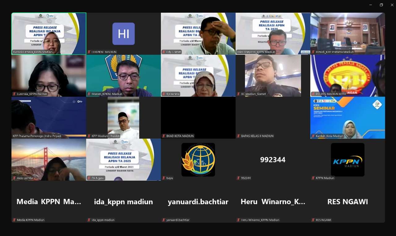 Press Release Pelaksanaan APBN Triwulan I Tahun Anggaran 2025 Lingkup Madiun 