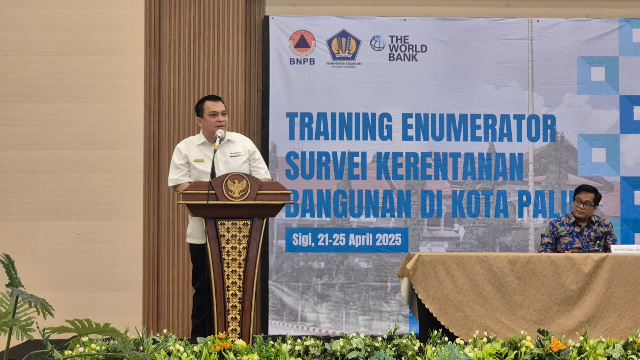 Kepala KPKNL Palu Hadiri Pembukaan Kegiatan Training Enumerator Survei Kerentanan Bangunan di Kota Palu