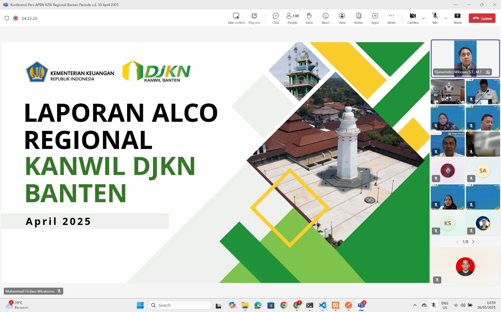 ALCO April 2025: DJKN Banten Raih 37,12% Target PNBP dan Tumbuhkan Kinerja Lelang & Piutang