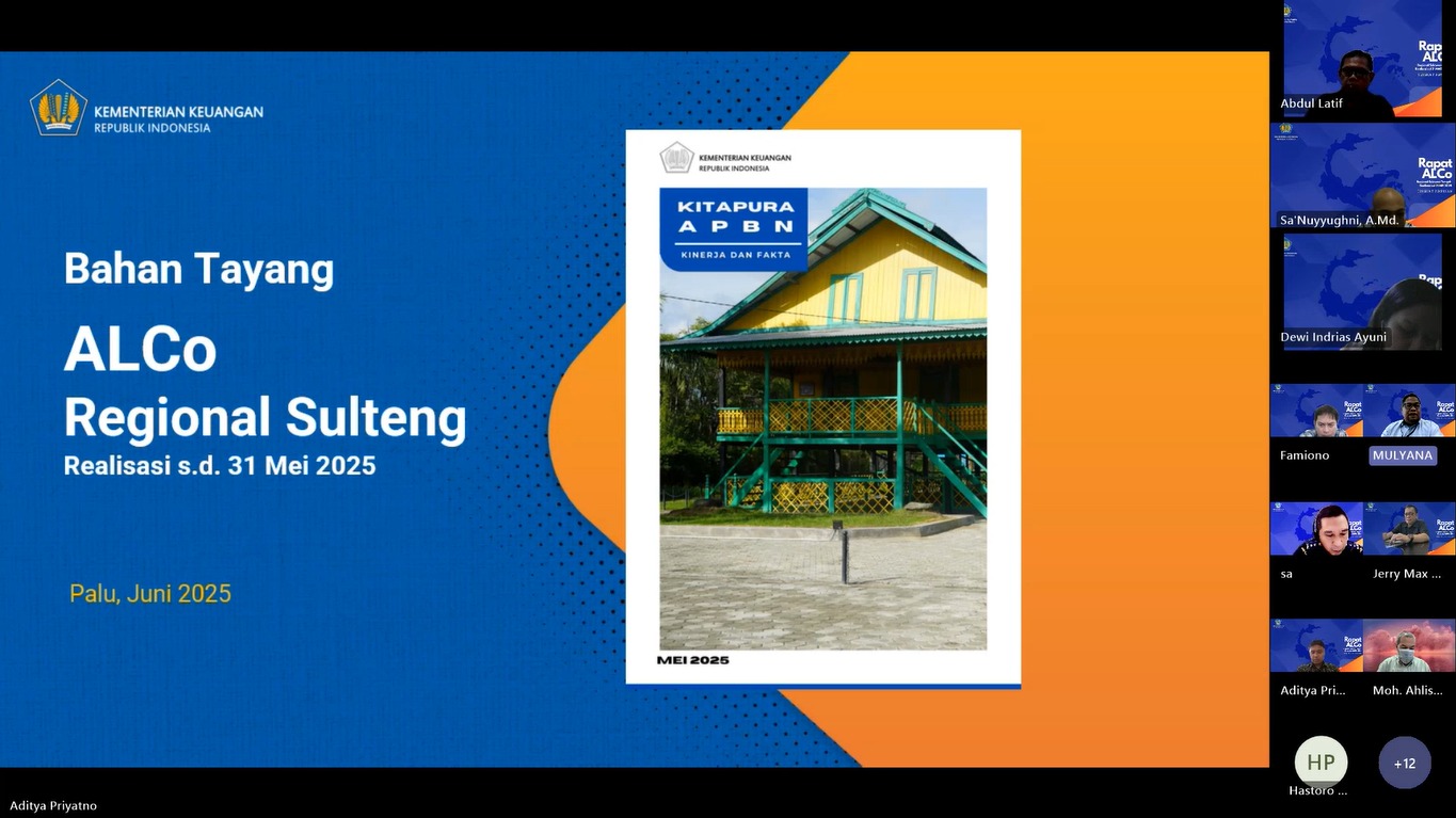 Realisasi APBN Regional Provinsi Sulawesi Tengah s.d. 31 Mei 2025: APBN dalam Kerangka Stabilisasi dan Akselerasi Pembangunan