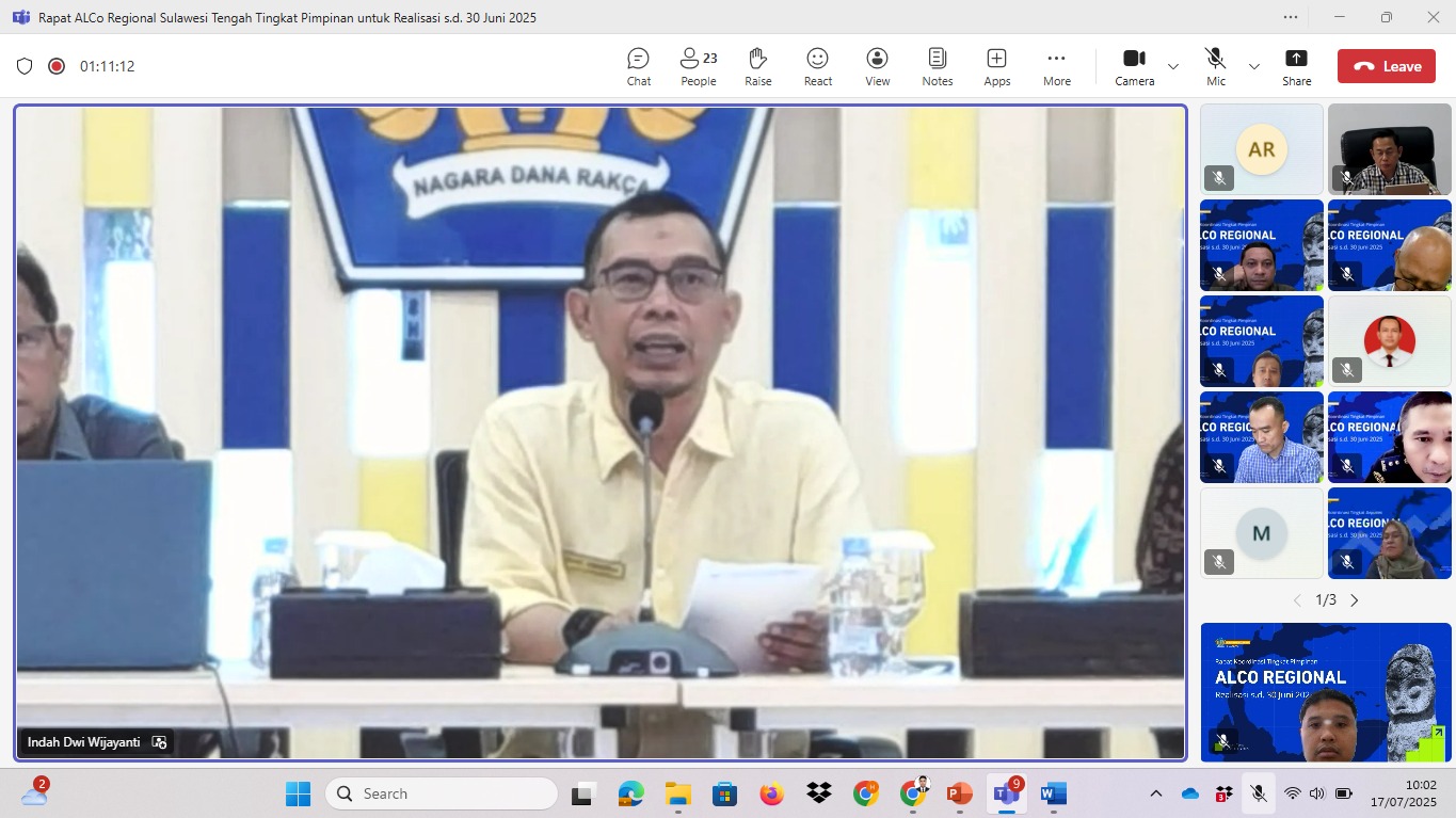 Realisasi APBN Regional Provinsi Sulawesi Tengah s.d. 30 Juni 2025: APBN dalam Kerangka Stabilisasi dan Akselerasi Pembangunan
