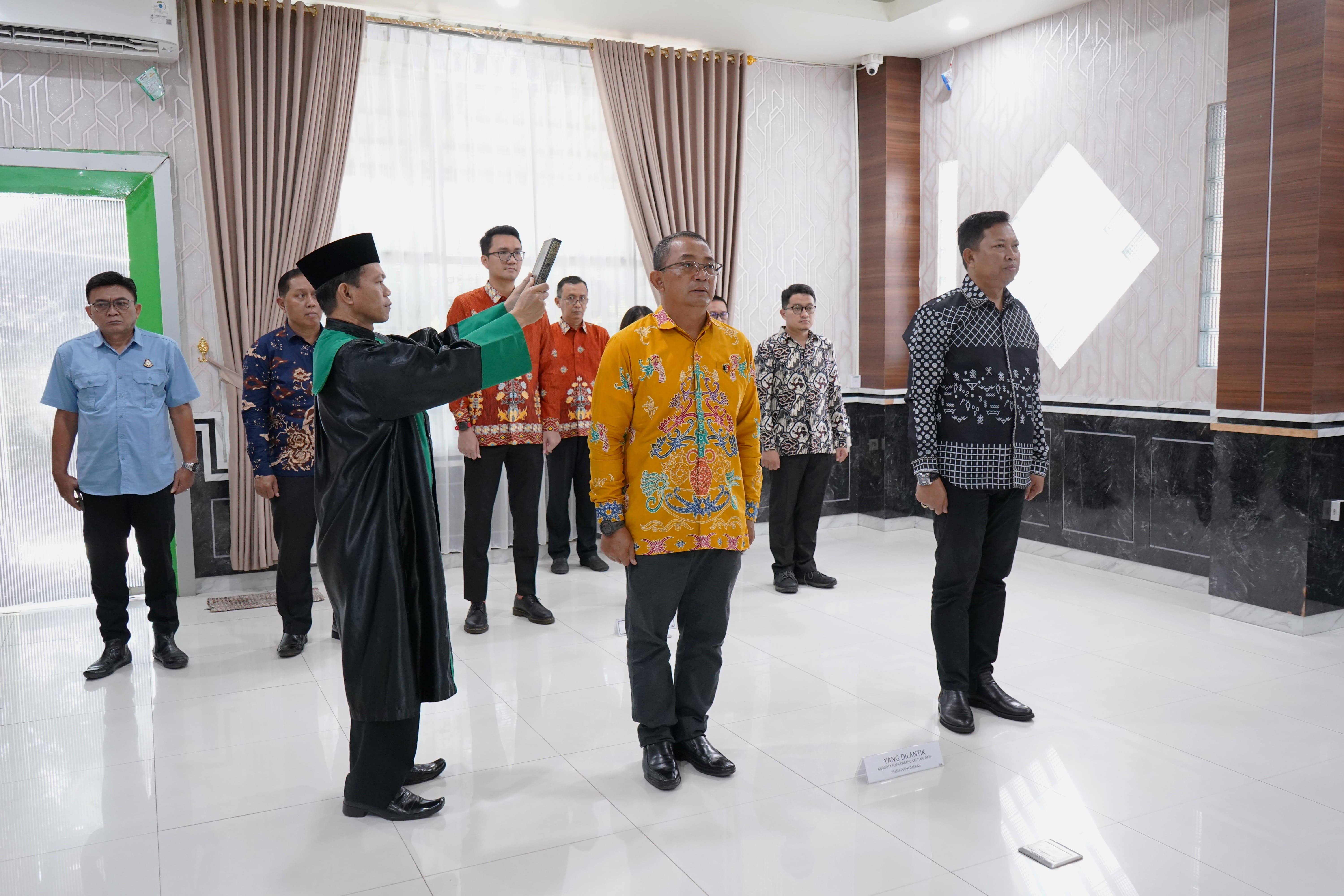 Pelantikan dan Pengambilan Sumpah Anggota PUPN Cabang Kalimantan Tengah dari Unsur Kepolisian dan Kejaksaan