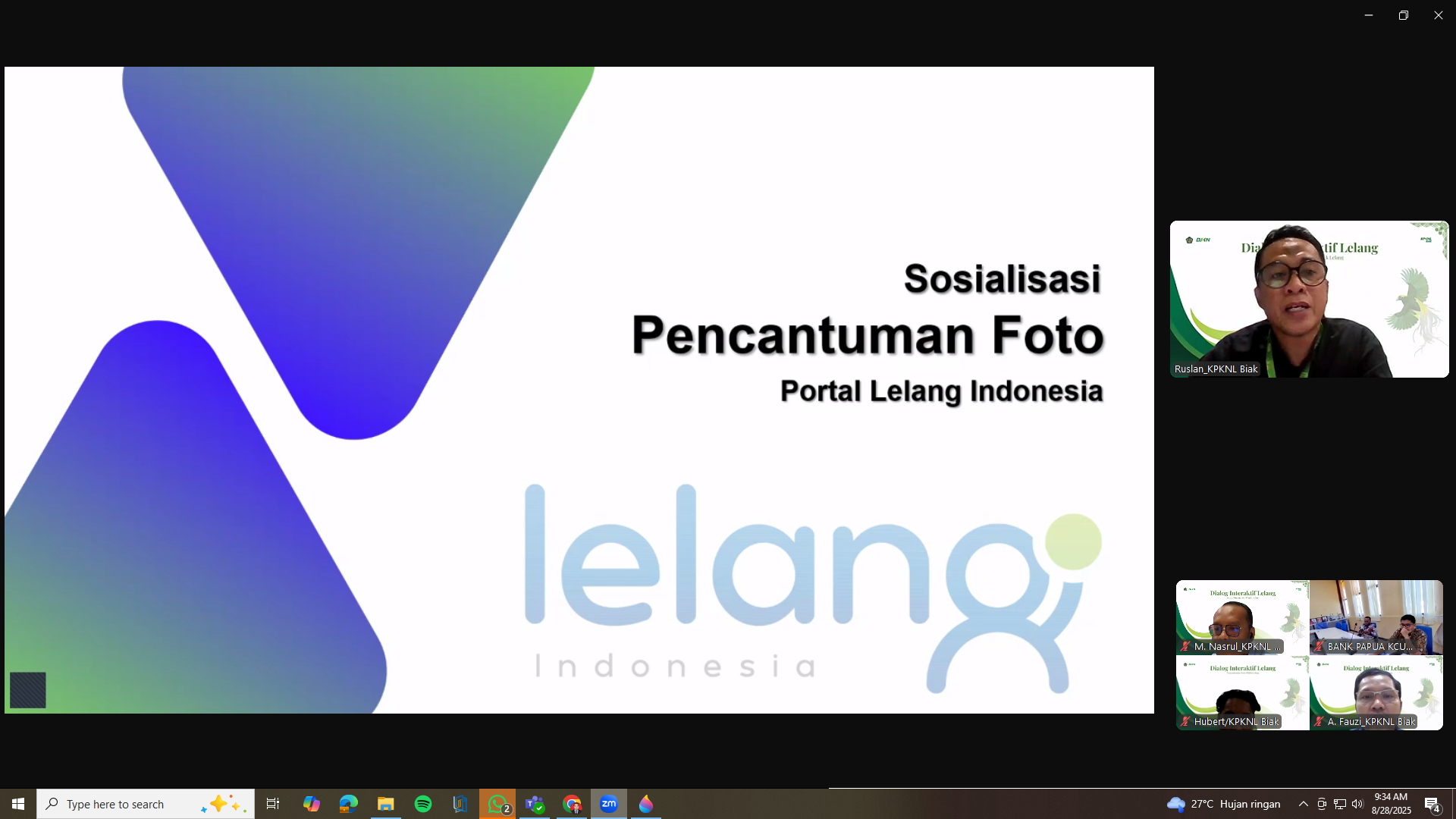 KPKNL Biak Selenggarakan Sosialisasi tentang Pencantuman Foto pada Portal Lelang Indonesia
