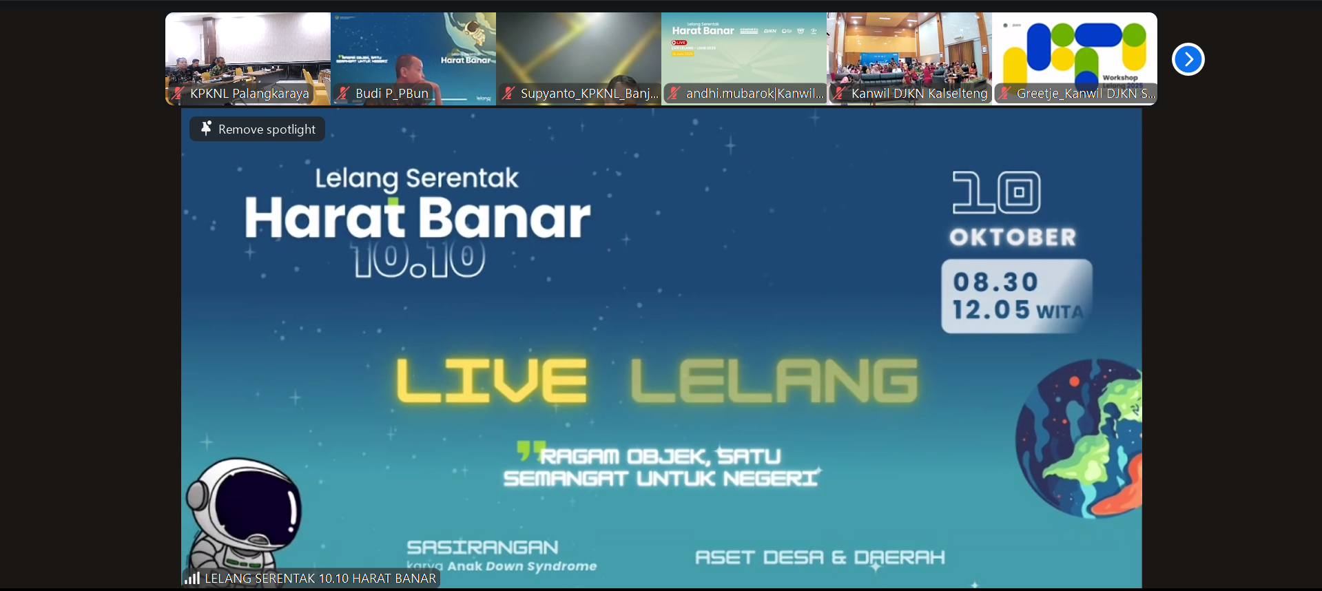 Semarak Lelang Serentak Harat Banar 10.10: KPKNL Palangkaraya Tunjukkan Partisipasi Aktif