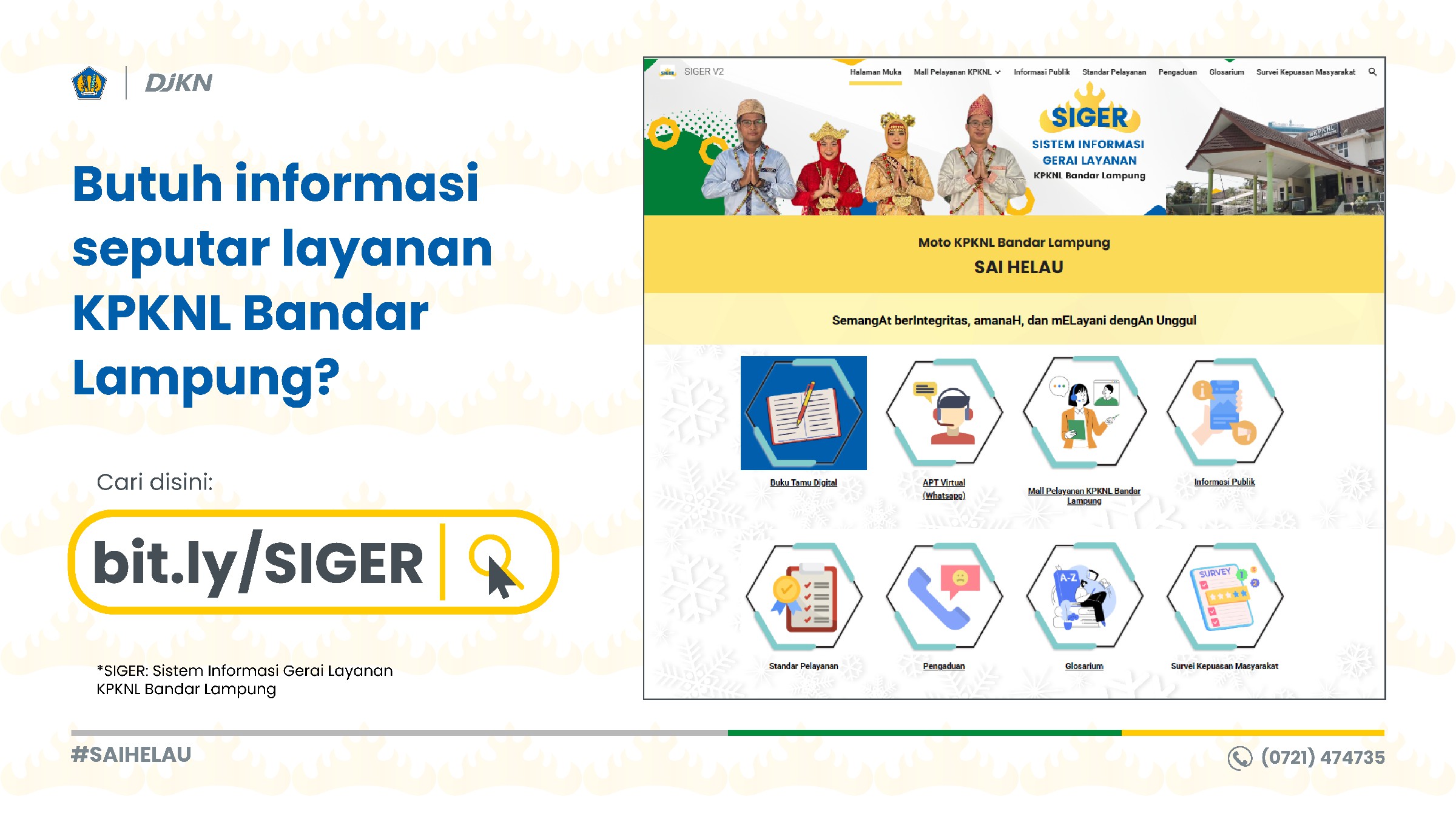 SIGER v2: Segala Informasi Layanan KPKNL Bandar Lampung Ada Disini!