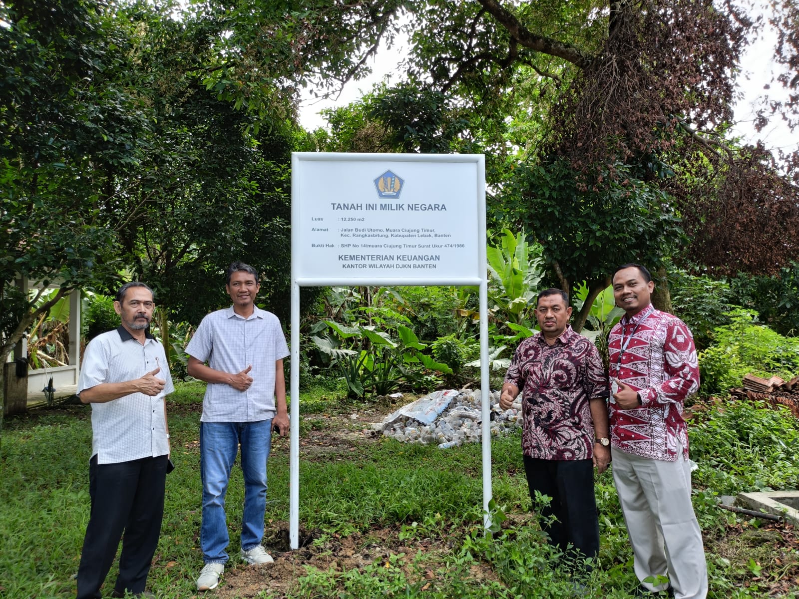 Kanwil DJKN Banten Pasang Plang BMN di SMK Yayasan Setia Budhi Rangkasbitung