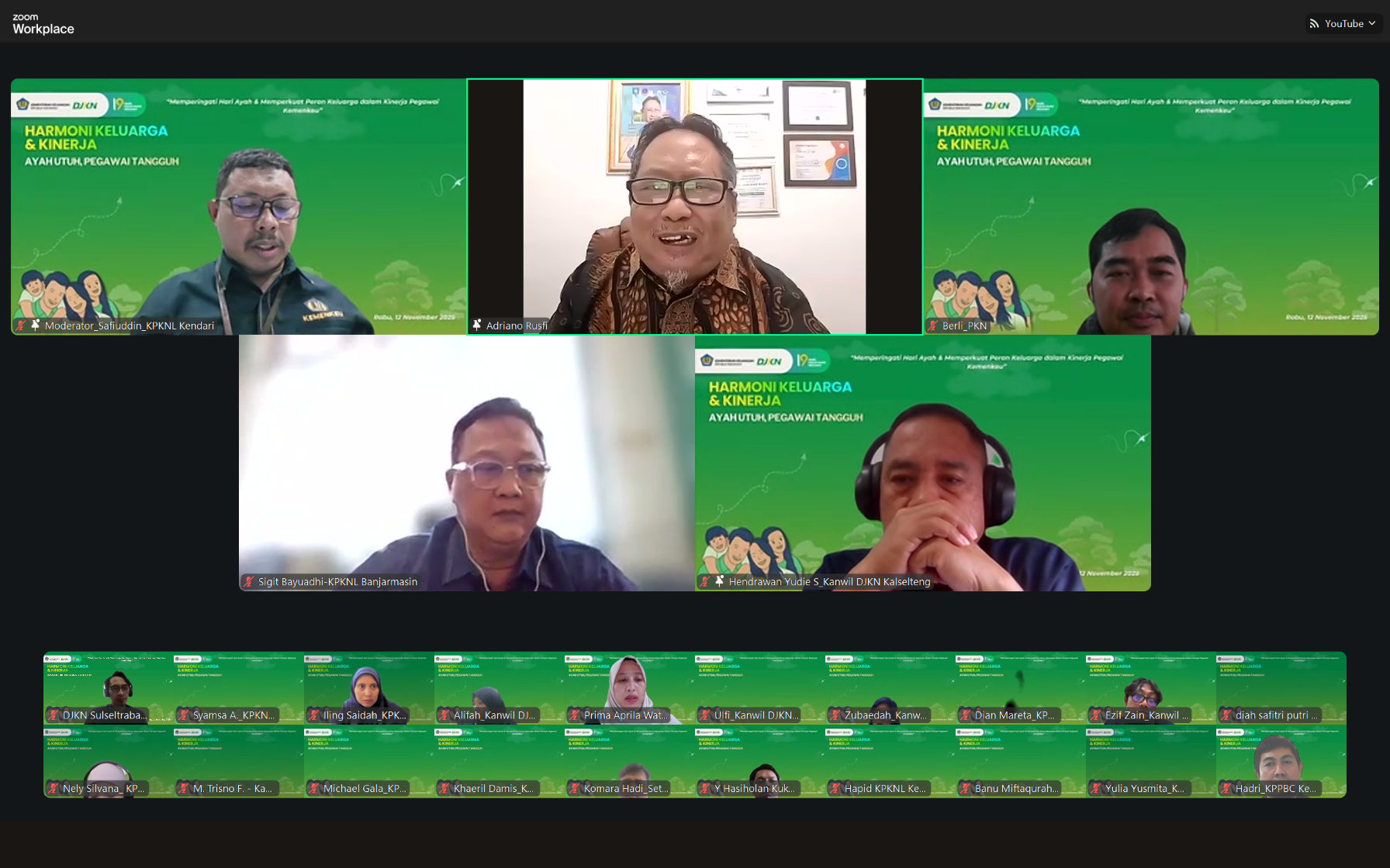 Webinar PUG Kolaborasi DJKN Sulseltrabar: Dorong Harmoni Keluarga dan Kinerja ASN