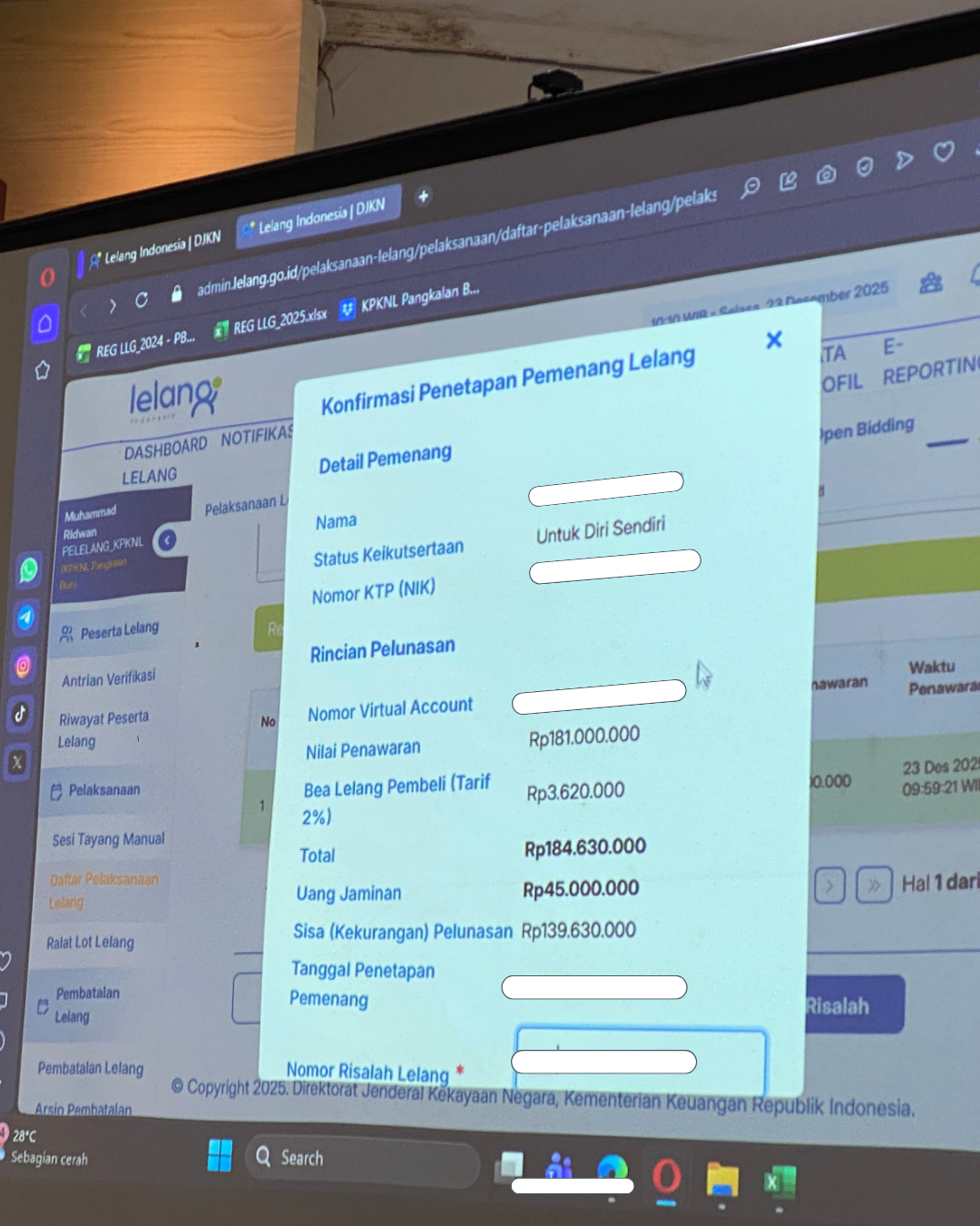 KPKNL Pangkalan Bun Gelar Lelang Parkir, Kotawaringin Barat Raup Rp1,3 Miliar