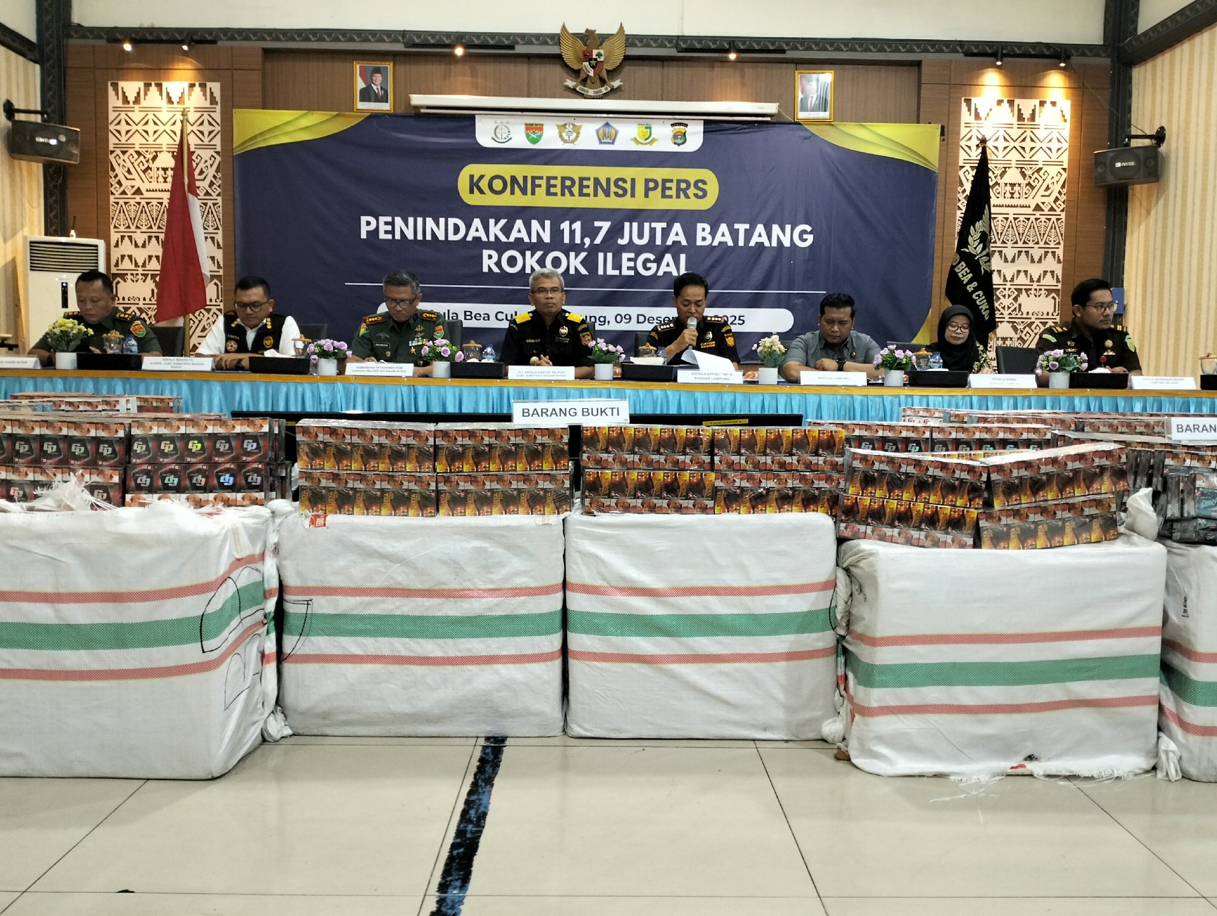 Rugikan Negara, Bea Cukai Lampung Tindak Tegas Peredaran Rokok Ilegal