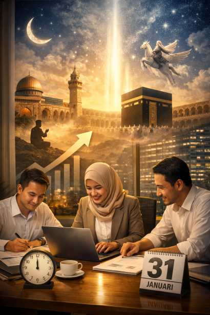 Mengaplikasikan Nilai Isra Mi&rsquo;raj Nabi Muhammad SAW dalam Semangat Bekerja  di Momen Pergantian Tahun