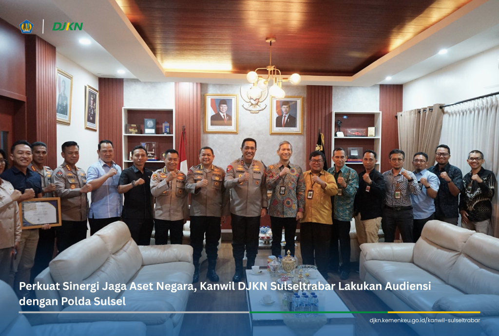 Perkuat Sinergi Jaga Aset Negara, Kanwil DJKN Sulseltrabar Lakukan Audiensi dengan Polda Sulsel