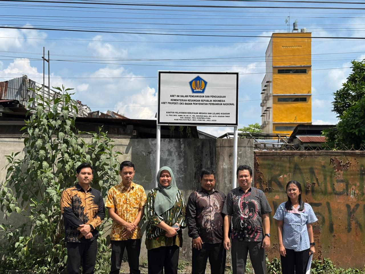 KPKNL Kisaran Perkuat Pengamanan Aset Eks BPPN melalui Pemasangan Plang