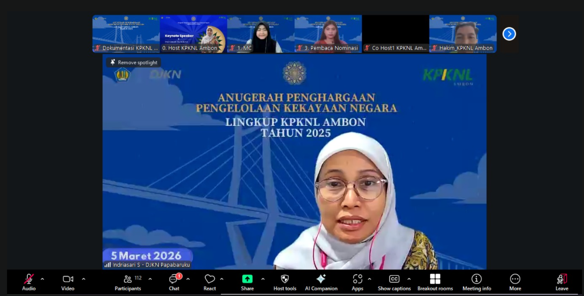 Anugerah Penghargaan Pengelolaan Kekayaan Negara Lingkup KPKNL Ambon Tahun 2025