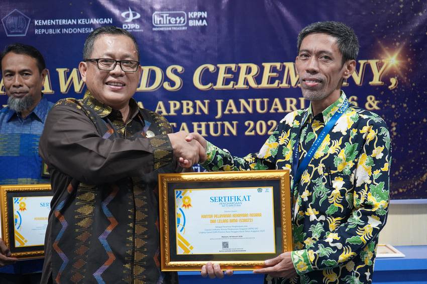 KPKNL Bima Raih Penghargaan atas IKPA TA 2025 dengan Nilai Sempurna