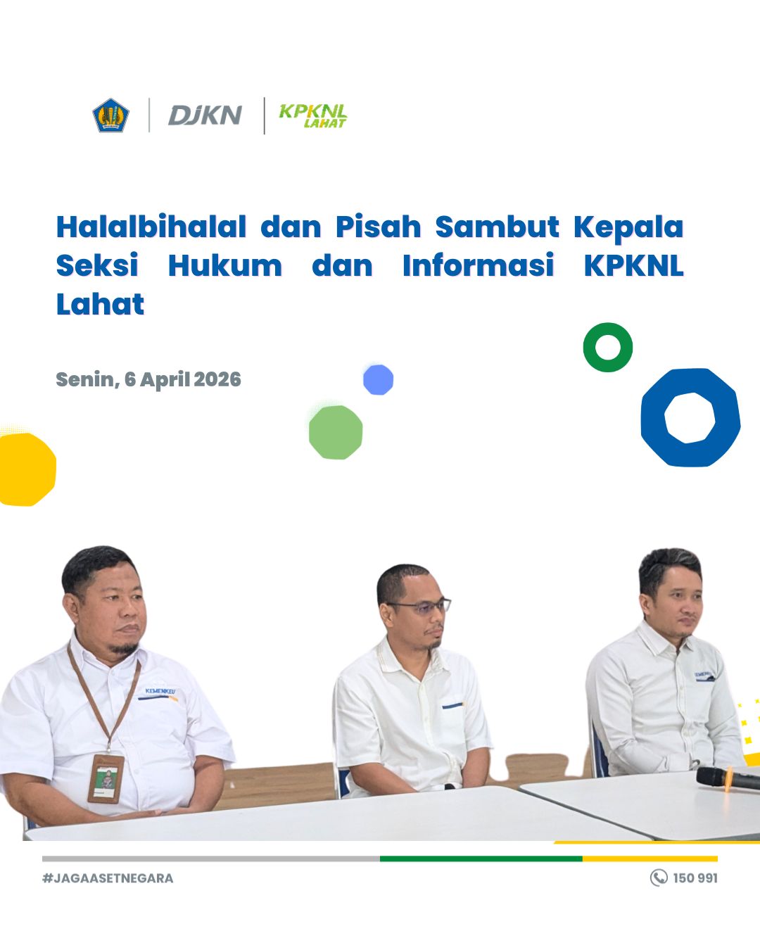 Halalbihalal dan Pisah Sambut Kepala Seksi Hukum dan Informasi KPKNL Lahat