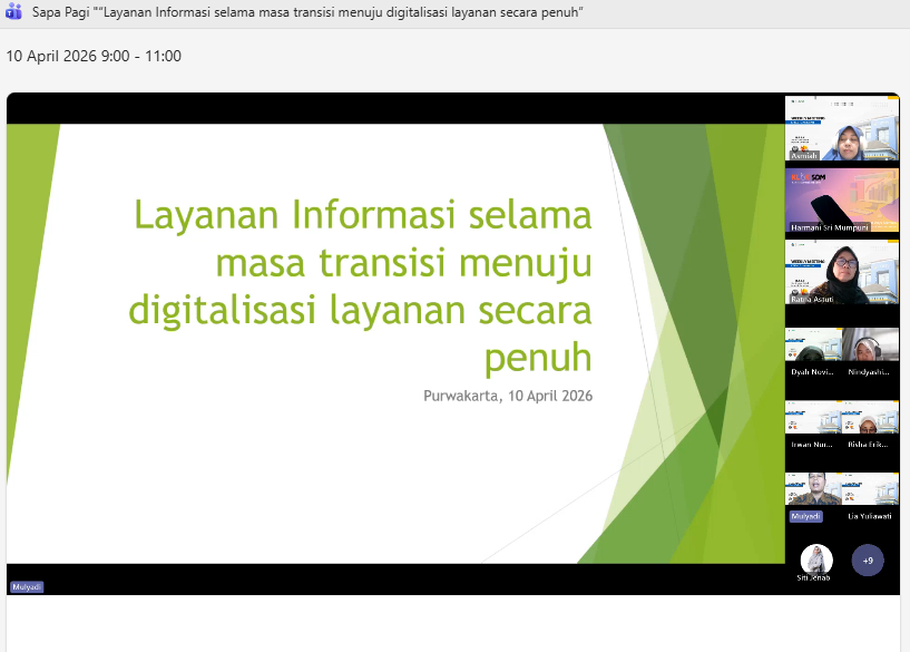Layanan Informasi Selama Work From Home (WFH) Hari Jumat