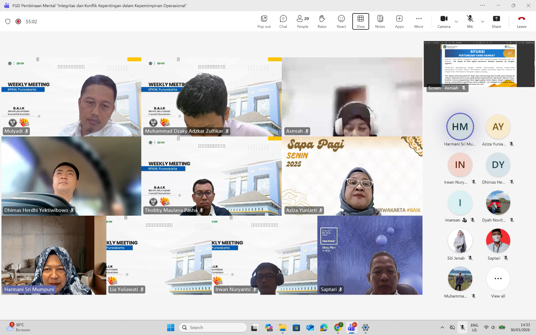 KPKNL Purwakarta Gelar Focus Group Discussion Integritas dan Konflik Kepentingan, Angkat Dilema Moral Pegawai