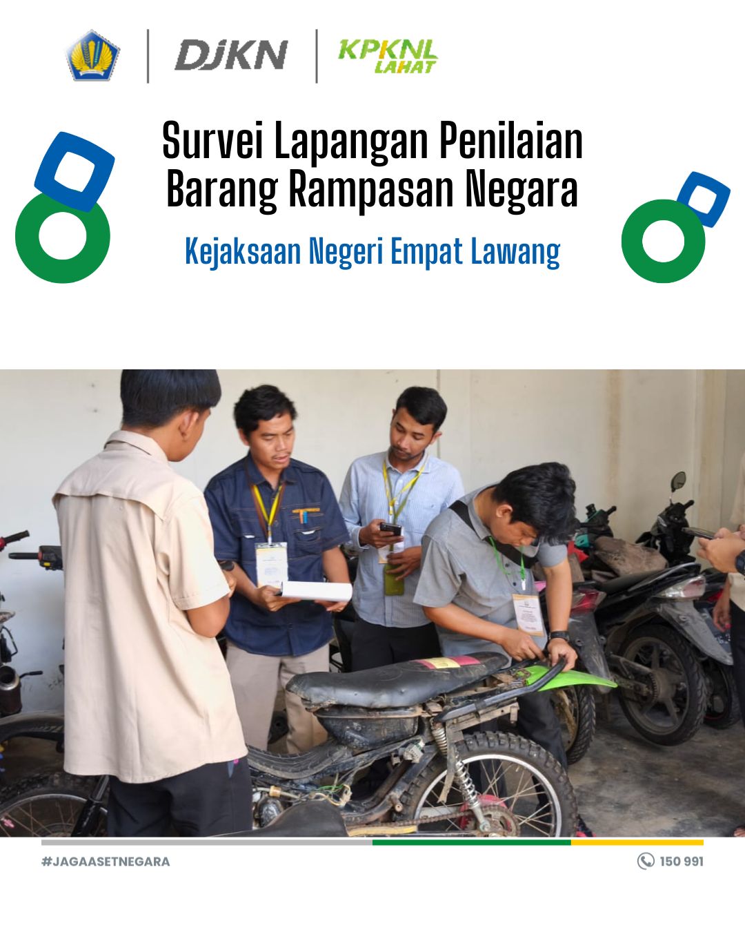 Tim Penilai KPKNL Lahat Melakukan Survei Lapangan Dalam Rangka Penilaian Barang Rampasan Kejaksaan Negeri Empat Lawang