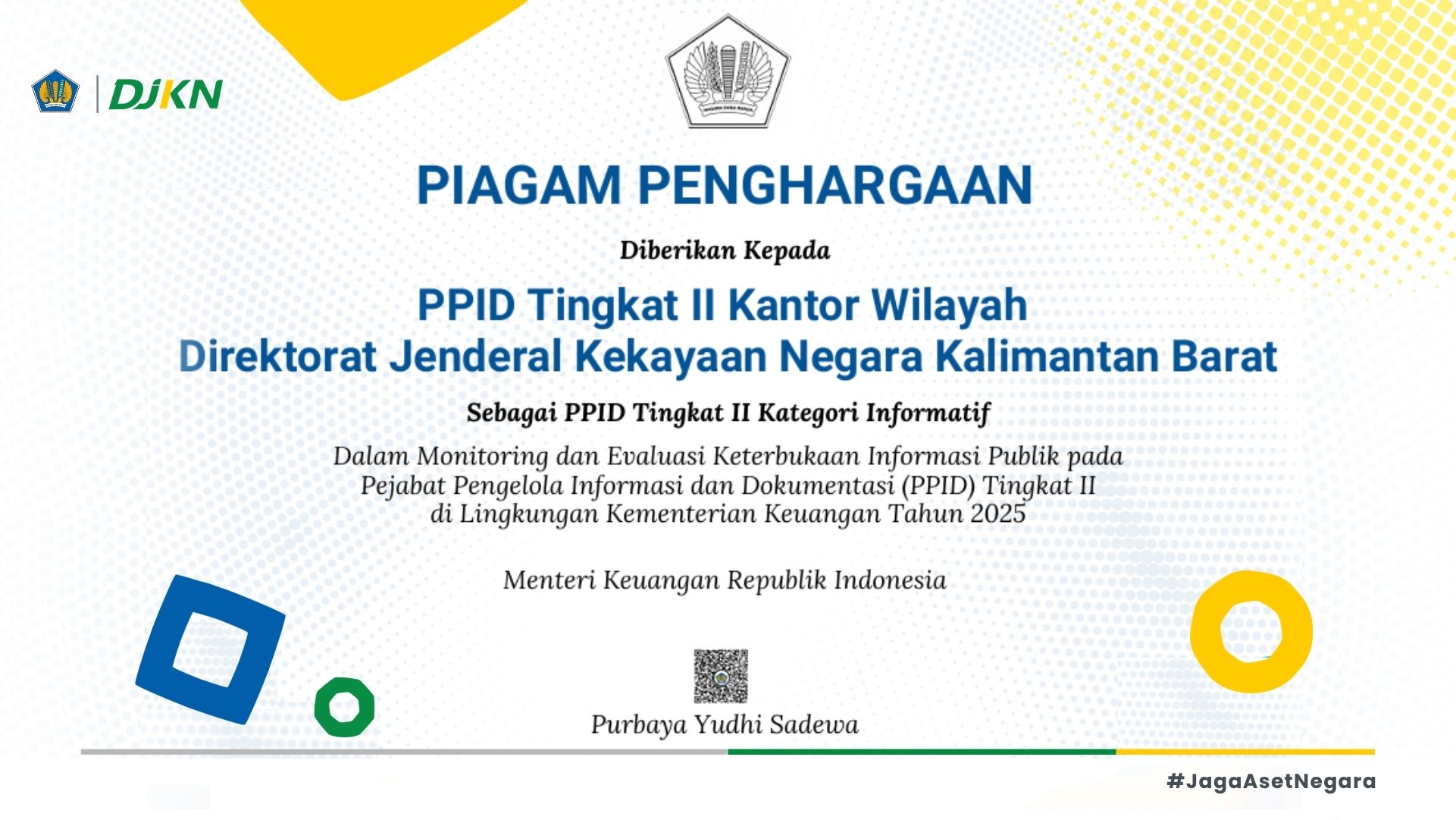 Penghargaan PPID Tk II Terinformatif