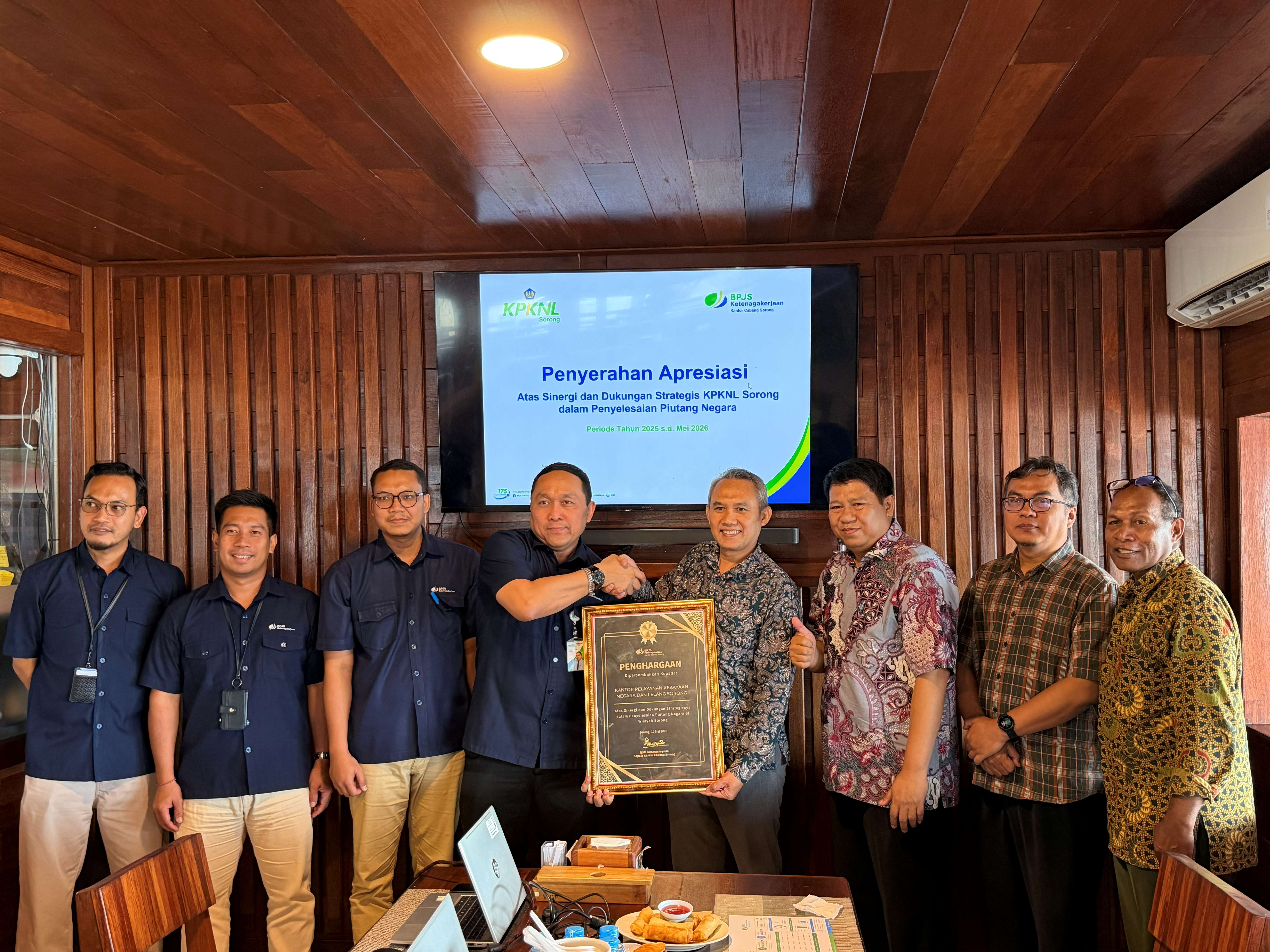 KPKNL Sorong dan BPJS Ketenagakerjaan KC Sorong Laksanakan Rapat Koordinasi Pengurusan Piutang Negara