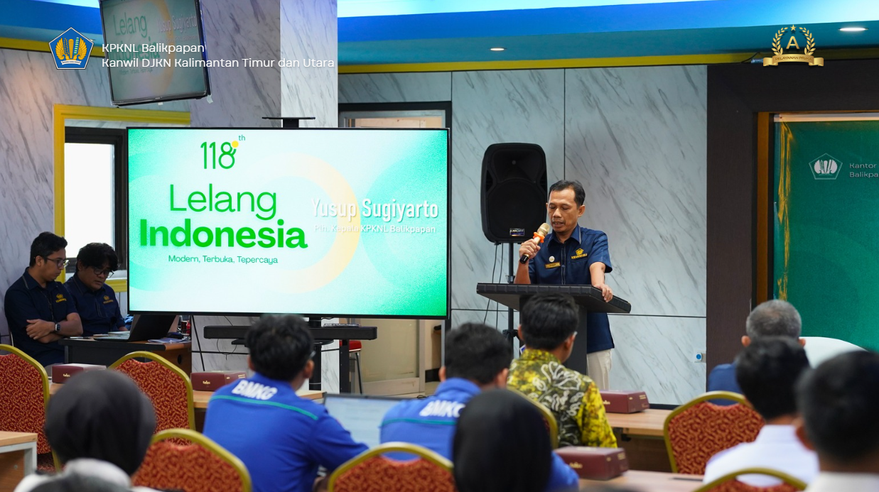Peringati 118 Tahun Lelang Indonesia, KPKNL Balikpapan Gelar Sosialisasi PMK 122/2023 bagi Satker di Balikpapan