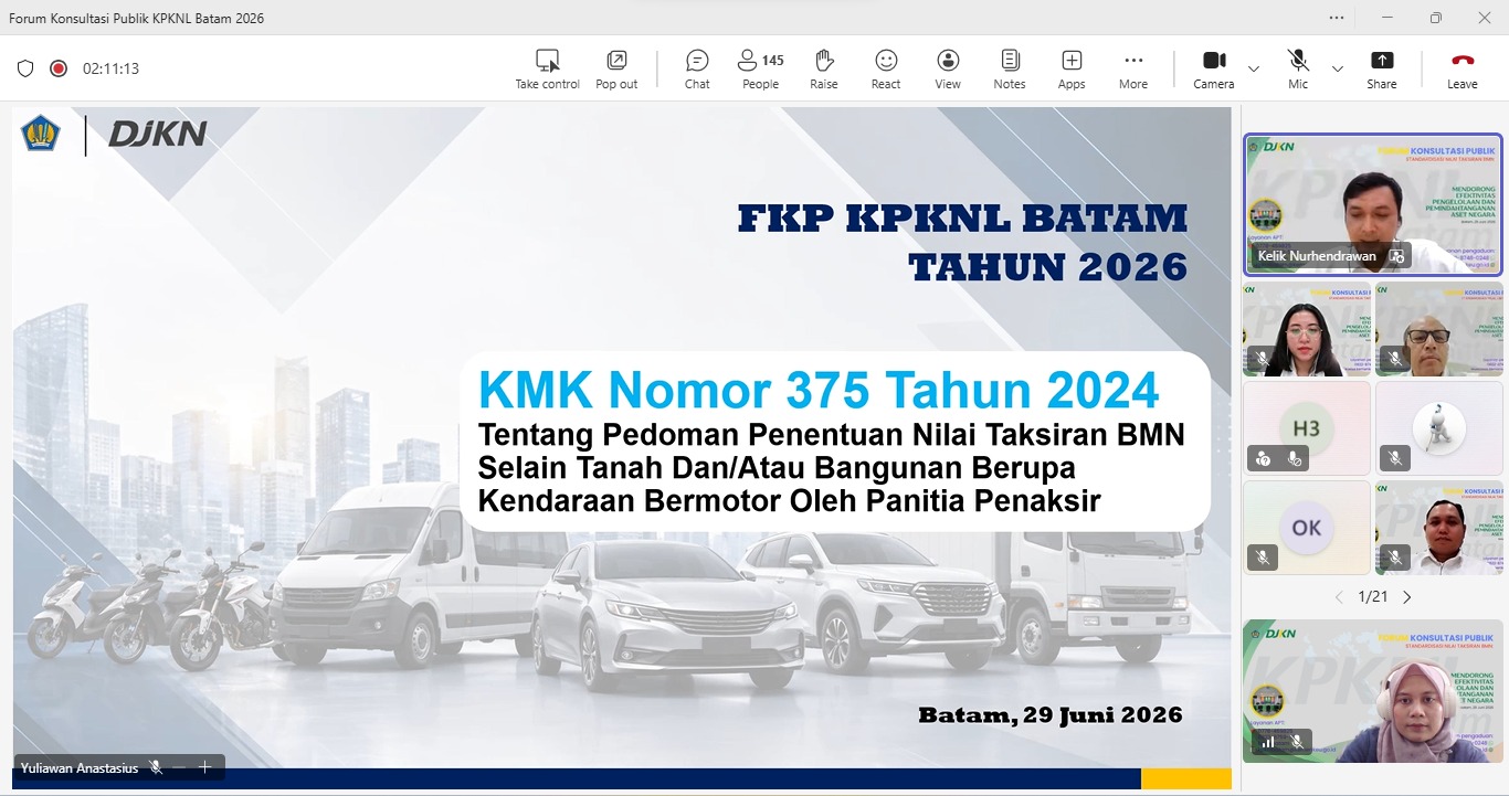 Forum Konsultasi Publik KPKNL Batam 2026