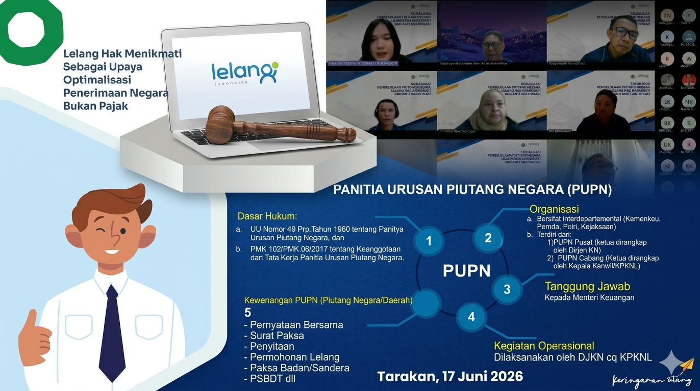 KPKNL Tarakan Gelar Sosialisasi Pengelolaan Piutang Negara, Lelang Hak Menikmati, dan Anti Gratifikasi