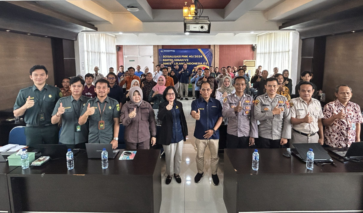 Sosialisasi PMK 40/2024, Bimbingan Teknis SIMAN V2, Bimbingan Teknis Lelang Indonesia G2 di Wilayah Kerja KPKNL Metro Tahun 2026