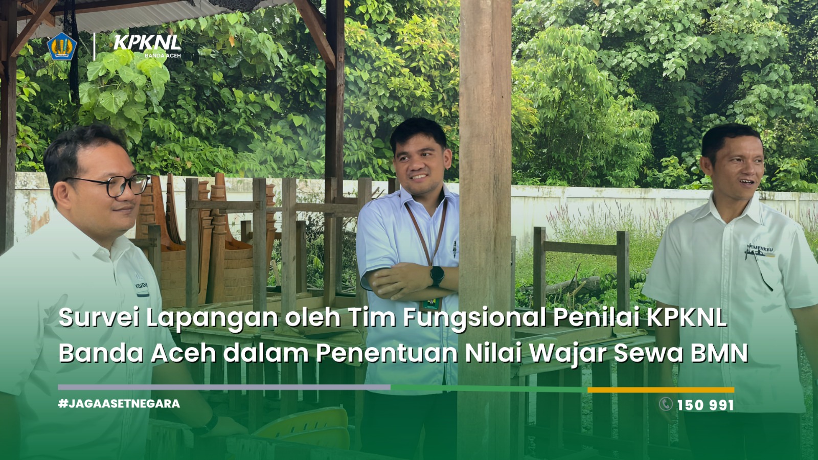Survei Lapangan oleh Tim Fungsional Penilai KPKNL Banda Aceh dalam Penentuan Nilai Wajar Sewa BMN