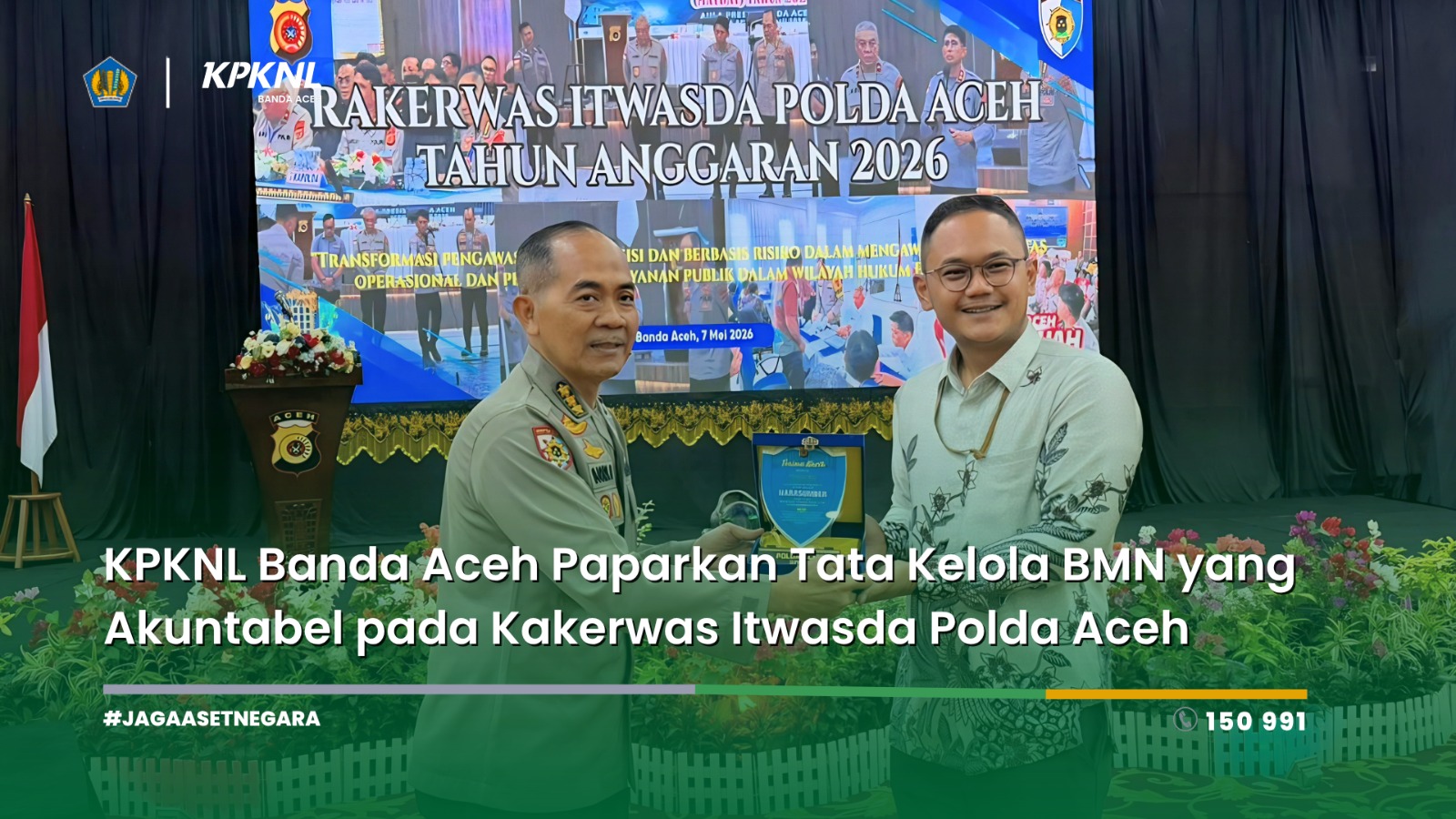 KPKNL Banda Aceh Paparkan Tata Kelola BMN yang Akuntabel pada Kakerwas Itwasda Polda Aceh