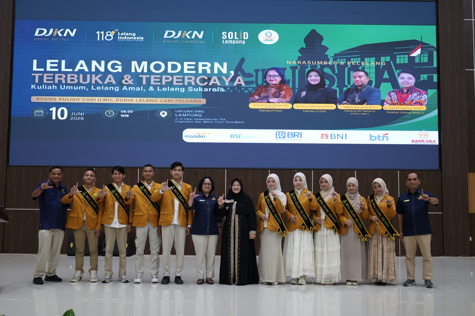 Kanwil DJKN Lampung dan Bengkulu dan KPKNL Metro Melaksanakan Pembinaan Sosialisasi dan Edukasi (SOLID) Lelang